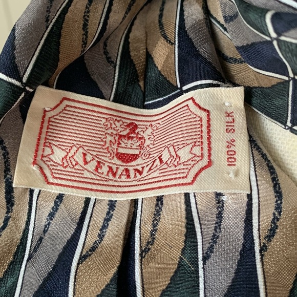 Venanzi Vintage 100% Silk Tie EUC XL 60" - Picture 6 of 7